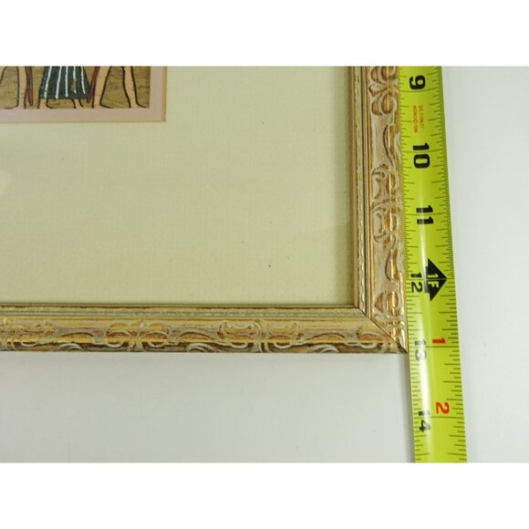 Weighing of the Heart Egyptian Funeral Painted Papyrus Framed Wall Hanging Art - Picture 15 of 16